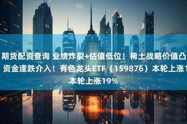 期货配资查询 业绩炸裂+估值低位！稀土战略价值凸显，资金逢跌介入！有色龙头ETF（159876）本轮上涨19%