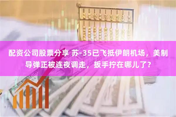 配资公司股票分享 苏-35已飞抵伊朗机场，美制导弹正被连夜调走，扳手拧在哪儿了？